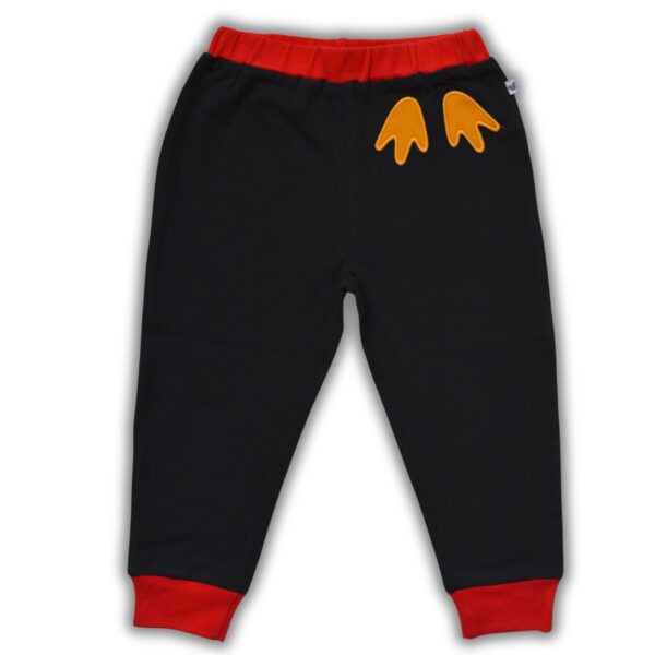 Pranava 100% Organic Unisex Red LS tee & Navy pant with Festive Penguin Graphics - Image 4