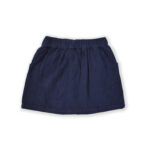 Stylish Kids Wear for Girls 100% Organic Cotton Corduroy Skirt with Cute Parrot Embroidered - Navy - Image 3