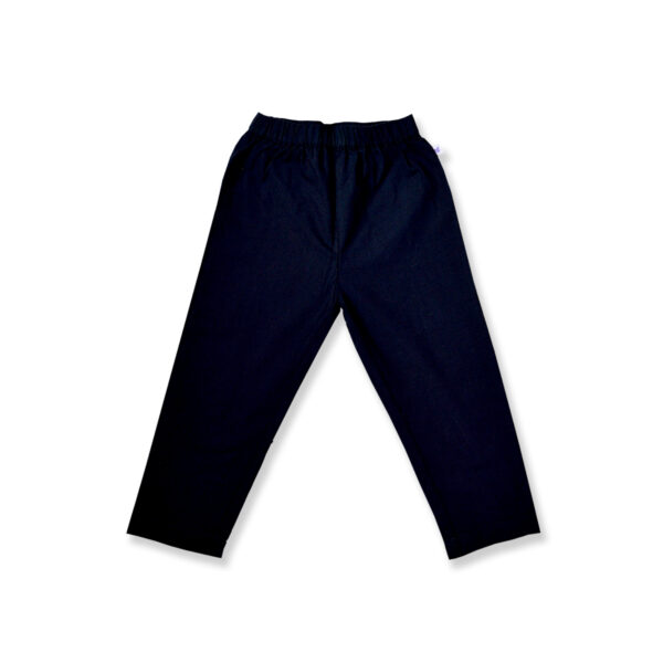 Boys Kurta with Golden Printed Attached Jacket & Pyjama-Navy - Image 5