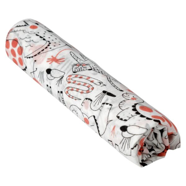 Unisex 100% Organic Cotton Animal Printed Baby Wrap
