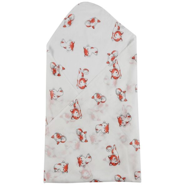 Unisex 100% Organic Cotton Cat Printed Baby Wrap