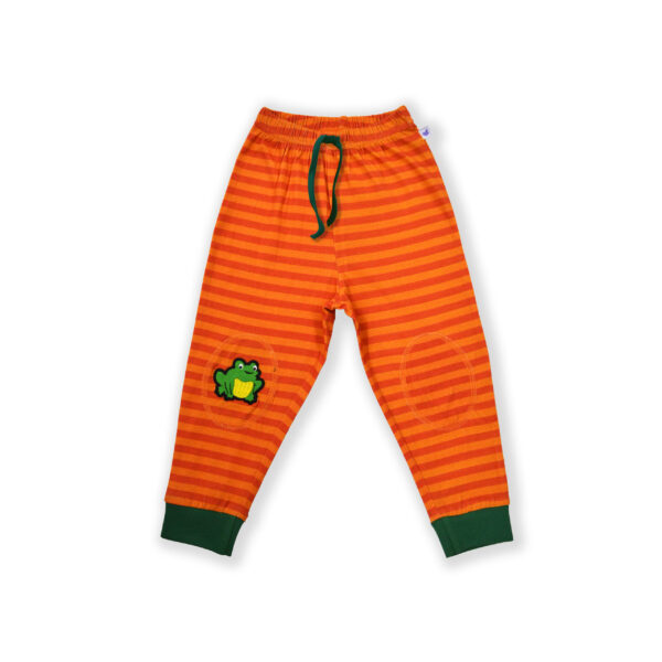 Boys Frog Embroidred Organic Cotton Joggers Pant