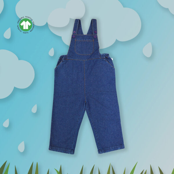Unisex Kids Wear 100% Organic Cotton Denim Dungree