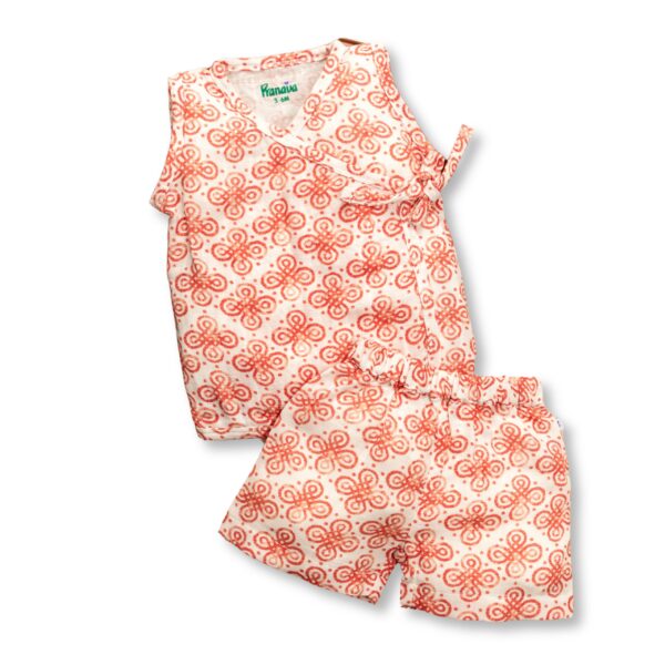 Unisex Batik Printed Organic Cotton Jhabla & Shorts