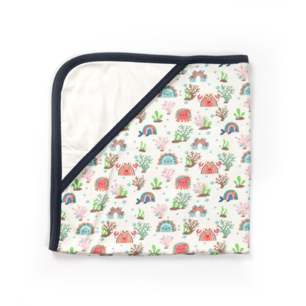 Sea Life Printed Newborn Baby Interlock Blanket