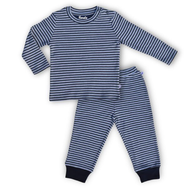 100% Organic Cotton Striped Tee With Coordinating Pant Set