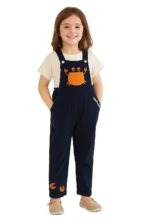 Unisex Organic Cotton Corduroy Indigo Dungaree